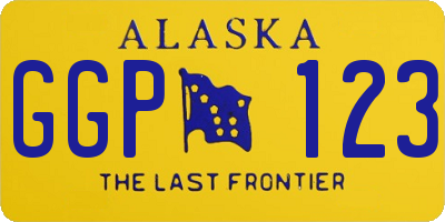 AK license plate GGP123
