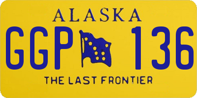 AK license plate GGP136