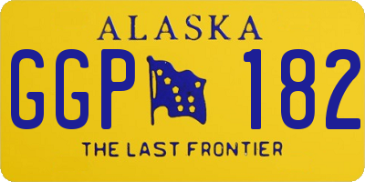 AK license plate GGP182