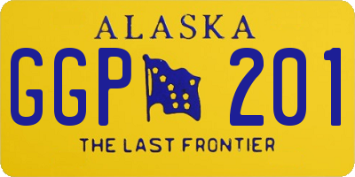 AK license plate GGP201