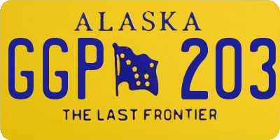 AK license plate GGP203