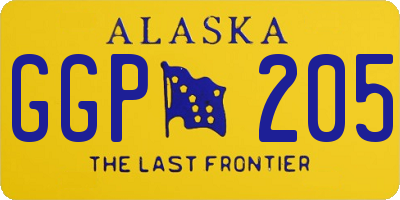 AK license plate GGP205