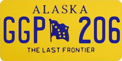 AK license plate GGP206
