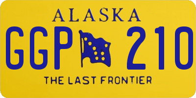 AK license plate GGP210
