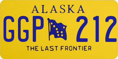 AK license plate GGP212