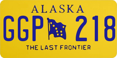 AK license plate GGP218