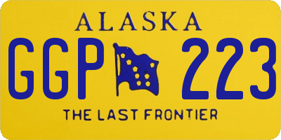 AK license plate GGP223