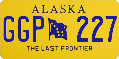 AK license plate GGP227