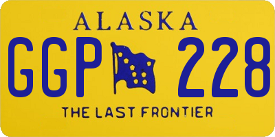 AK license plate GGP228