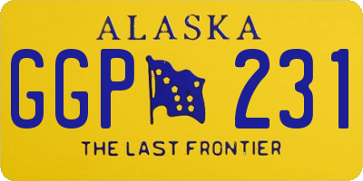AK license plate GGP231
