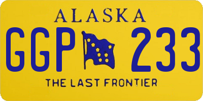 AK license plate GGP233