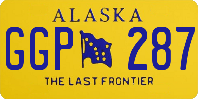 AK license plate GGP287