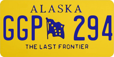 AK license plate GGP294