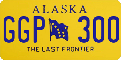 AK license plate GGP300