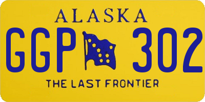 AK license plate GGP302