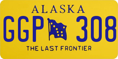 AK license plate GGP308