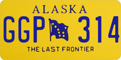 AK license plate GGP314