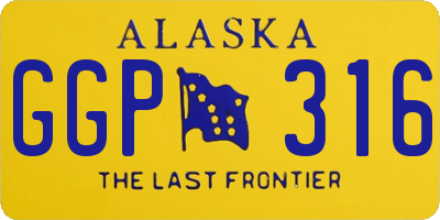 AK license plate GGP316