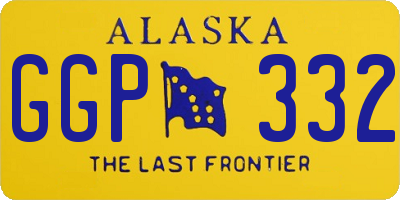 AK license plate GGP332