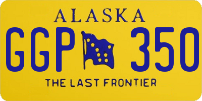 AK license plate GGP350