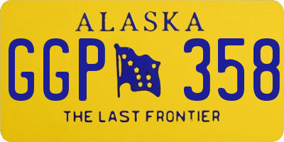 AK license plate GGP358