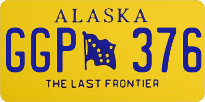 AK license plate GGP376
