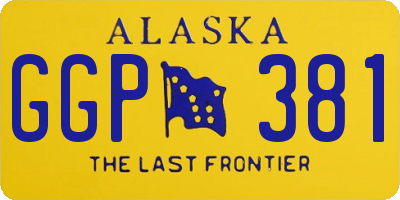 AK license plate GGP381