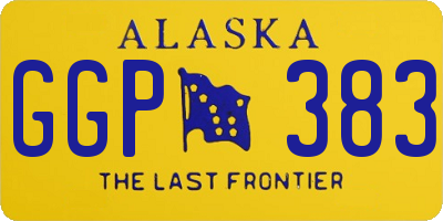 AK license plate GGP383