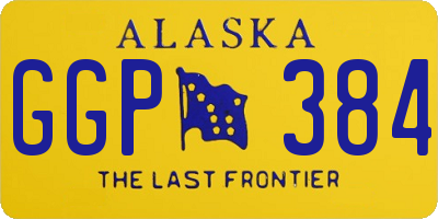AK license plate GGP384