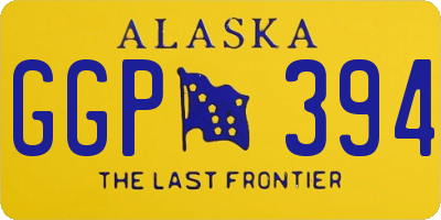 AK license plate GGP394