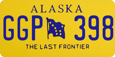 AK license plate GGP398