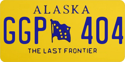 AK license plate GGP404