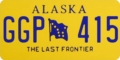 AK license plate GGP415