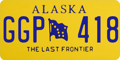 AK license plate GGP418