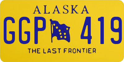AK license plate GGP419