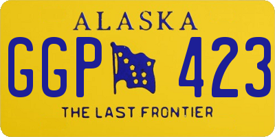 AK license plate GGP423