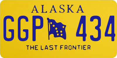 AK license plate GGP434
