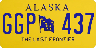 AK license plate GGP437