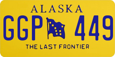 AK license plate GGP449