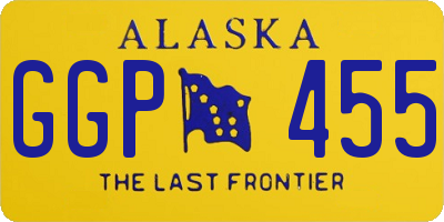 AK license plate GGP455