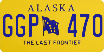 AK license plate GGP470