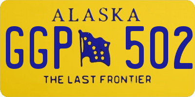 AK license plate GGP502