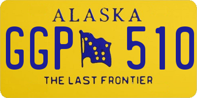 AK license plate GGP510