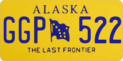 AK license plate GGP522