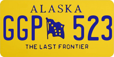 AK license plate GGP523