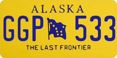 AK license plate GGP533