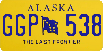 AK license plate GGP538