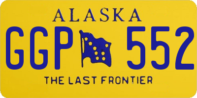 AK license plate GGP552