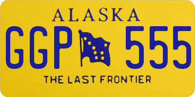 AK license plate GGP555