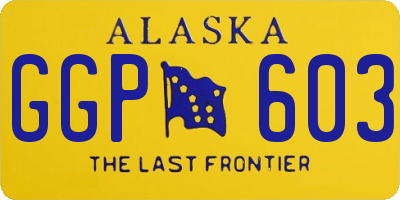 AK license plate GGP603